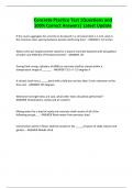 Concrete Practice Test &vert;Questions and 100&percnt; Correct Answers&vert; Latest Update