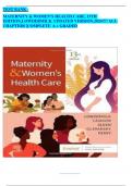 TEST BANK &colon; MATERNITY & WOMEN&rsquo;S HEALTH CARE&comma; 13TH EDITION&comma;LOWDERMILK&period; UPDATED VERSION&comma;2024&excl;&excl;&excl;&excl; ALL CHAPTERS ISBN 978 0323810180&vert;COMPLETE COMPLETE SOLUTIONS A&plus; GRADED&comma; ULTIMATE  guide