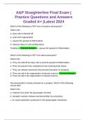 A&P Straighterline Final Exam &vert; Practice Questions and Answers Graded A&plus; &vert;Latest 2024