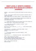 WSET LEVEL 2&colon; SPIRITS COMMON QUESTIONS WITH DETAILED CORRECT ANSWERS