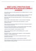 WSET LEVEL 2 PRACTICE EXAM QUESTIONS WITH DETAILED CORRECT ANSWERS