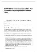 CWV-101 T3 Consequences of the Fall Contemporary Response Worksheet 100&percnt;