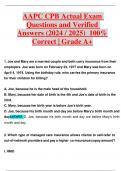 AAPC CPB Actual Exam Questions and Verified Answers &lpar;2024 &sol; 2025&rpar;  100&percnt; Correct &vert; Grade A&plus;