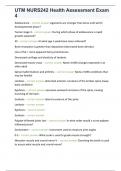 UTM NURS242 Health Assessment Exam 4 200&plus; questions with all verified answers