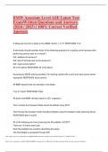 BMW Associate Level ASE Latest Test Exam Written Questions and Answers &lpar;2024 &sol; 2025&rpar; &vert; 100&percnt; Correct Verified Answers