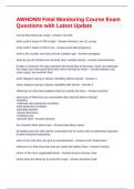 AWHONN Fetal Monitoring Course Exam Questions with Latest Update