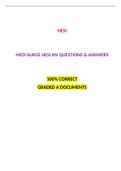 MED-SURGE HESI RN QUESTIONS & ANSWERS / MED-SURGE HESI RN QUESTIONS & ANSWERS, COMPLETE DOCUMENT FOR HESI EXAM