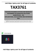 Exam (elaborations) BIO 6501 TAX3761 - ASSIGNMENT 03 SOLUTIONS (SEMESTER 01 - 02) - 2021