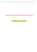 NURS 6521N WEEK 9 QUIZ ADVANCED PHARMACOLOGY&colon;LATEST 2021