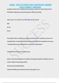 EXAM- TAUC PF EXAM&vert;ONLY QUESTIONS I MISSED  WITH CORRECT ANSWERS  