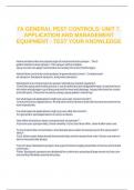 7A GENERAL PEST CONTROLS&colon; UNIT 7&period; APPLICATION AND MANAGEMENT EQUIPMENT - TEST YOUR KNOWLEDGE