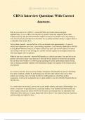 CRNA Interview Questions With Correct Answers&period;