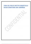 Exam &lpar;elaborations&rpar; IPMA-HR Public Sector Essentials