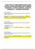 SAGE INTACCT IMPLEMENTATION EXAM ACTUAL EXAM QUESTIONS AND CORRECT ANSWERS &vert; LATEST VERSION &vert; ALREADY GRADED A&plus; &vert; VERIFIED ANSWERS