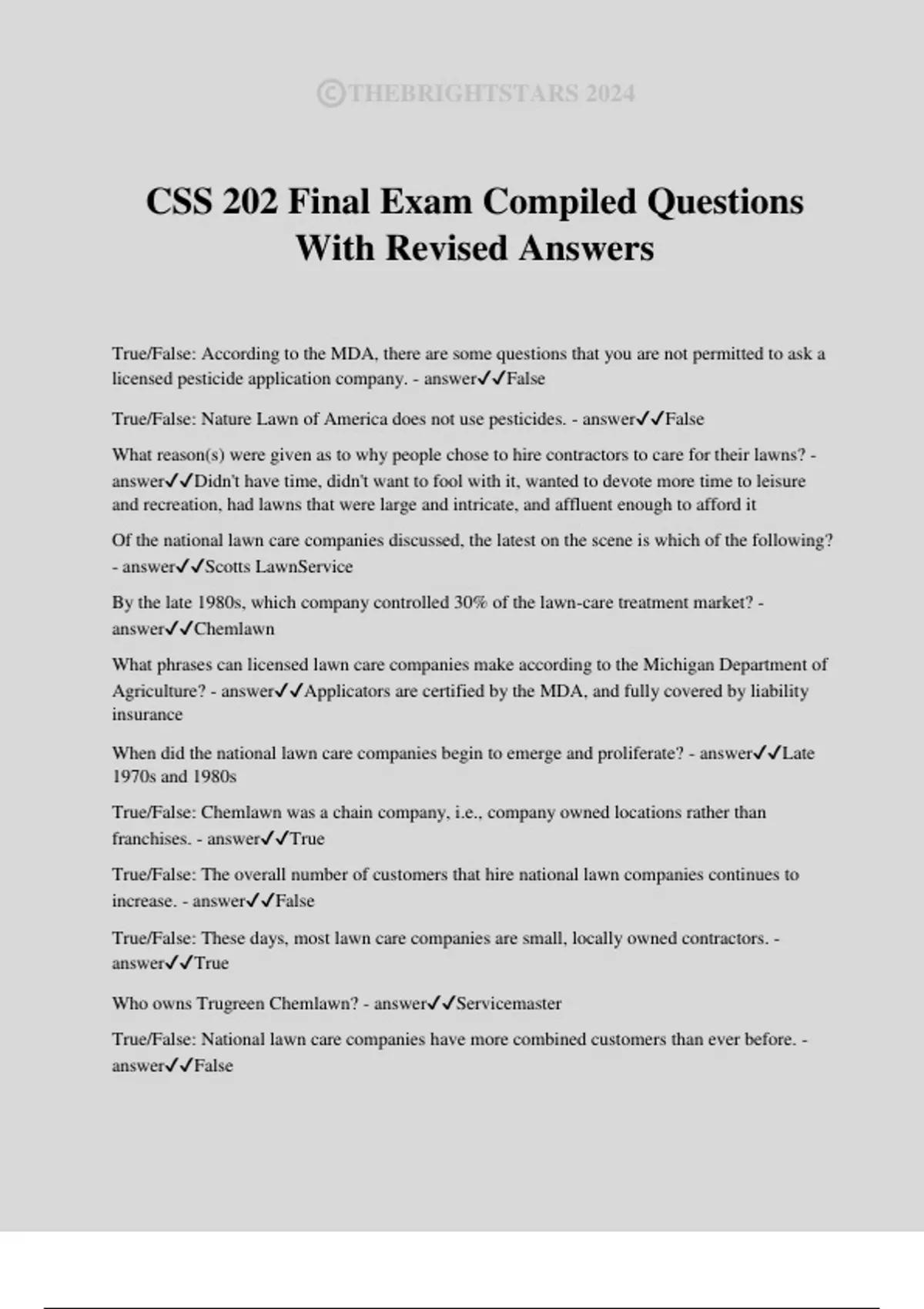 CSS 202 Final Exam Compiled Questions With Revised Answers - CSS 202 ...