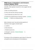 PEDS Exam 3 Questions and Answers &lpar;Latest Update 2024&rpar;