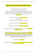 Ohio Notary Study Guide 100&percnt; Correct