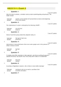 HSCO 511 Exam 2 Liberty University answers complete solutions &colon; All answers Correct