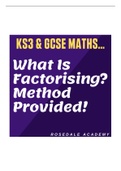 What is Factorising&quest; ~  Mini Explanation &lpar;KS3&sol;KS4  GCSE & IGCSE Mathematics&rpar; 