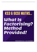 What is Factorising? ~  Mini Explanation (KS3/KS4  GCSE & IGCSE Mathematics) 