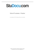 Extra ATI answers - Practice&sol;&sol;ATI COMPREHENSIVE EXIT FINAL questions and answers solution docs 2020 