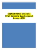 test bank sophia-finance-milestone-final_complete-questions-and-answers-2021