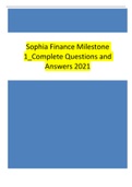 test bank sophia-finance-milestone-1_complete-questions-and-answers-2021