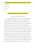 COMMUNICATION&colon; SECOND LANGUAGE ACQUISITION CASE STUDY &lpar;DOWNLOAD TO SCORE A&rpar;