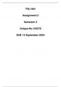 THL1501 Assignment 2 Due 13 September 2024 &lpar;Detailed Answers&rpar;