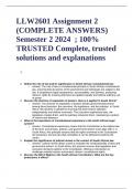 LLW2601 Assignment 2 &lpar;COMPLETE ANSWERS&rpar; Semester 2 2024  &semi; 100&percnt; TRUSTED Complete&comma; trusted solutions and explanations
