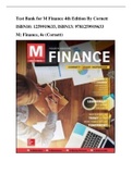 Test Bank for M Finance 4th Edition By Cornett 