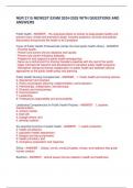 NUR 2115 NEWEST EXAM 2024-2025 WITH QUESTIONS AND ANSWERS