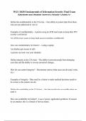 WGU D430 Fundamentals of Information Security Final Exam &lpar;Questions and Detailed Answers&rpar; Already Graded A&plus;