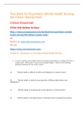 Fundamentals of Abnormal Psychology 8th Edition Comer Test Bank nursing student
