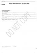 Dignity Health Assessment Test Study Notes Competed Study Guide 2024 Questions & Answers