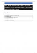 PASS THE NEVADA NOTARY EXAM &vert; 2024&sol;2025 UPDATE STUDY GUIDE&semi; QUESTIONS&vert; EVERYTHING YOU NEED&vert; SOLVED 100&percnt;