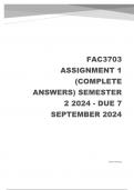 FAC3703 Assignment 1 (COMPLETE ANSWERS) Semester 2 2024 -  Complete Solutions 2024