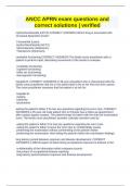 ANCC APRN exam questions and correct solutions &vert; verified