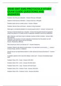 SNHD EMS PROTOCOL EXAM EMT &lpar;BASIC&rpar; LEVEL PRACTICE QUESTIONS AND ANSWERS