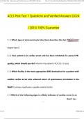 ACLS Post Test 1 Questions and Verified Answers &lpar;2024 &sol; 2025&rpar; 100&percnt; Guarantee 