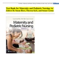 Test Bank for Maternity and Pediatric Nursing 3rd Edition By Susan Ricci, Theresa Kyle, and Susan Carma