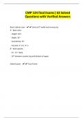 CMP 124 final Exams&vert; 63 Solved Questions with Verified Answers