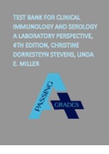 TEST BANK CLINICAL IMMUNOLOGY AND SEROLOGY A LABORATORY PERSPECTIVE&comma; 4TH ED LINDA E&period; MILLER