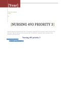  Nursing 493 priority 3 (Graded A+)