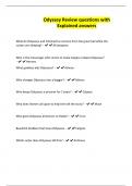 Odyssey Review questions with Explained answers