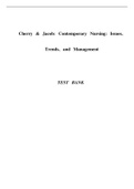 Cherry & Jacob , Contemporary Nursing- Issues, Trends, and Management, Chapter 15-28 TEST BANK