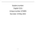 English assignment 01,02,03 for ENG1515 UNISA