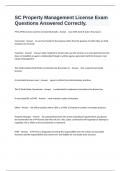 SC Property Management License Exam Questions Answered Correctly&period;