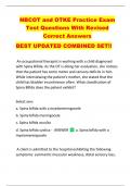 NBCOT and OTKE Practice Exam  Test Questions With Revised  Correct Answers   BEST UPDATED COMBINED SET&excl;&excl; 