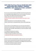 NUR 4590 Final Exam Review EXAM 2024-2025 QUESTIONS AND CORRECT VERIFIED ANSWERS &sol;100&percnt; PASS SOLUTION &sol; ALREADY GRADED A&plus;